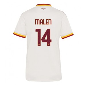 AS Roma Donyell Malen #14 Jalkapallovaatteet Naisten Vieraspaita 2026-27 Lyhythihainen